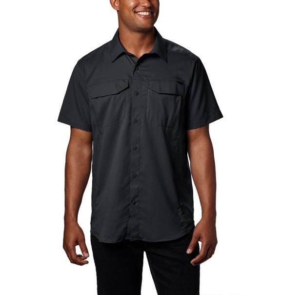 Columbia Silver Ridge Lite Shirts Black For Men's NZ59318 New Zealand